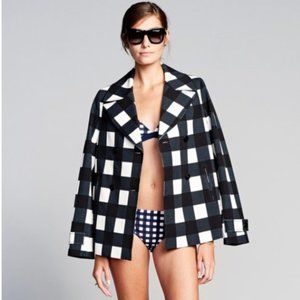 NWOT Banana Republic Gingham Peacoat
